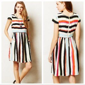 Anthropologie Maeve Striped Dress Size 2